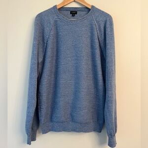 J. Crew Icelandic Blue rugged cotton Crewneck Men's Sweater